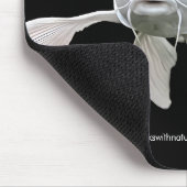 Stunning Platinum Butterfly Koi Carp Fish Mousepad (Ecke)