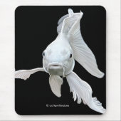 Stunning Platinum Butterfly Koi Carp Fish Mousepad (Vorne)