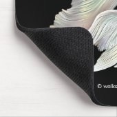 Stunning Platinum Butterfly Koi Carp Fish Mousepad (Ecke)