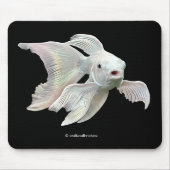Stunning Platinum Butterfly Koi Carp Fish Mousepad (Vorne)