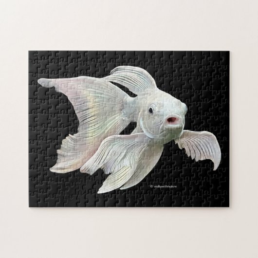 Stunning Platinum Butterfly Koi Carp Puzzle (Horizontal)