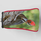 Stunning Portrait of Pileated Woodpecker on Tree Golf Headcover (Vorderseite)