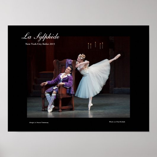 stunning poster for LA SYLPHIDE ballet (Vorne)
