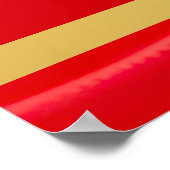 Stunning Red Gold Chinese Year of Fire Goat 2027 Poster (Ecke)