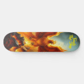 Stunning Red Phoenix Arising from the Flames Skateboard (Horizontal)