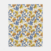 Stunning Seamless Pattern of Flowers and Leaves Fleecedecke (Vorderseite)