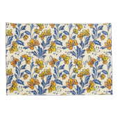 Stunning Seamless Pattern of Flowers and Leaves Kissenbezug (Rückseite-Rechts)