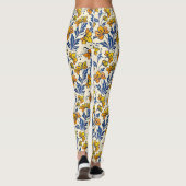 Stunning Seamless Pattern of Flowers and Leaves Leggings (Rückseite)