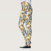 Stunning Seamless Pattern of Flowers and Leaves Leggings (Links)