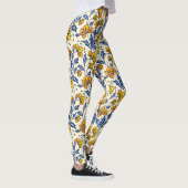 Stunning Seamless Pattern of Flowers and Leaves Leggings (Rechts)