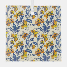 Stunning Seamless Pattern of Flowers and Leaves Ornament Aus Glas