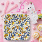 Stunning Seamless Pattern of Flowers and Leaves Pappteller (Party)