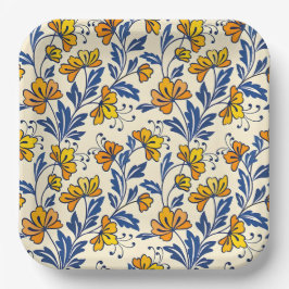 Stunning Seamless Pattern of Flowers and Leaves Pappteller