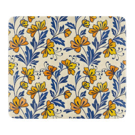 Stunning Seamless Pattern of Flowers and Leaves Schneidebrett