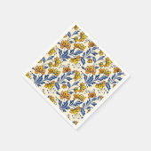 Stunning Seamless Pattern of Flowers and Leaves Serviette (Ecke)