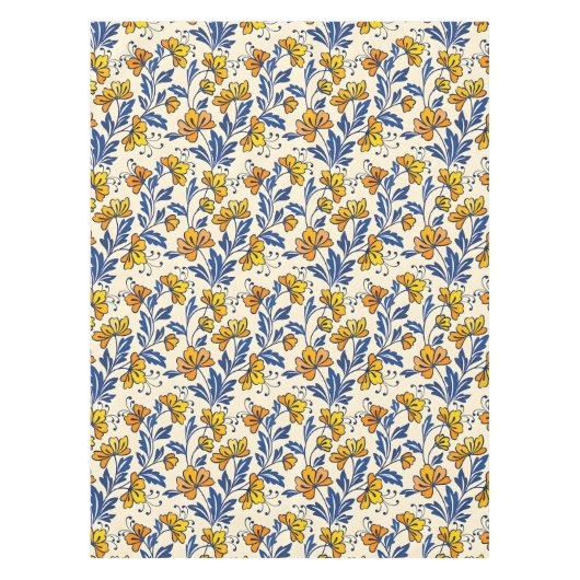Stunning Seamless Pattern of Flowers and Leaves Tischdecke (Vorderseite)