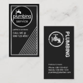 Stunning Silver Plumbing Frame Visitenkarte (Vorne/Hinten)