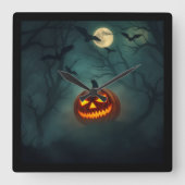 Stunning Sinister – Ultimate Haunted Design Quadratische Wanduhr (Vorderseite)