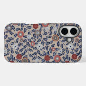 Stunning Teal and Magenta Foliage Pattern  Case-Mate iPhone Hülle (Rückseite (Horizontal))
