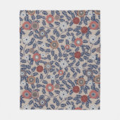 Stunning Teal and Magenta Foliage Pattern  Fleecedecke (Vorderseite)