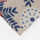 Stunning Teal and Magenta Foliage Pattern  Fleecedecke (Ecke)