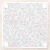 Stunning Teal and Magenta Foliage Pattern  Glasuntersetzer (Rückseite)