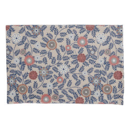 Stunning Teal and Magenta Foliage Pattern  Kissenbezug