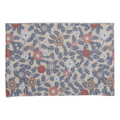 Stunning Teal and Magenta Foliage Pattern  Kissenbezug (Vorderseite-Rechts)