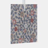 Stunning Teal and Magenta Foliage Pattern  Ornament Aus Glas (Vorderseite Rechts)