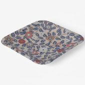 Stunning Teal and Magenta Foliage Pattern  Pappteller (Gewinkelt)