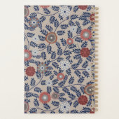 Stunning Teal and Magenta Foliage Pattern  Planer (Rückseite)