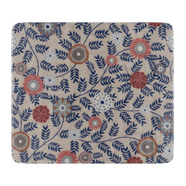 Stunning Teal and Magenta Foliage Pattern  Schneidebrett