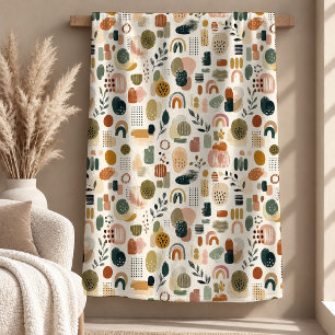 Stunning Terrakotta Boho Regenbogen Blumen Decke