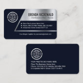 Stunning Trapezium Silver Layer Business Owner Visitenkarte (Vorne/Hinten)