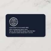 Stunning Trapezium Silver Layer Business Owner Visitenkarte (Rückseite)