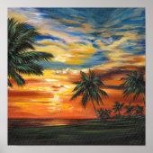 Stunning Tropical Sunset Poster (Vorne)