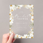 Stunning White Flowers Spring Bridal Shower Acryleinladungen (Insitu (Handheld))