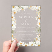 Stunning White Flowers Wedding  Acryleinladungen (Insitu (Handheld))