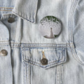 Stunning white Peacock (Peafowl) full plume Button (Beispiel)