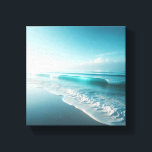 Stunning White Sand Ripples on Tropical Beach Leinwanddruck<br><div class="desc">A serene and minimalist digital landscape featuring perfectly symmetrical ripples in pure white sand. The pristine dunes blend seamlessly into a calm,  crystal-clear turquoise ocean under a soft,  hazy sky.  spa environments,  or high-end office spaces seeking a touch of tranquility.</div>