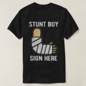 Stunt Boy Sign Here Get Well Soon Broken Arm Surge T-Shirt (Design vorne)