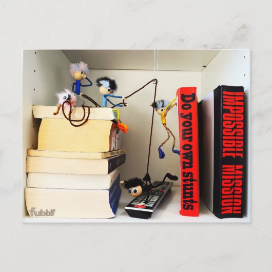 Stunt Fubby's Tom Cruise naspelen. Postkarte (Vorderseite)