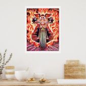 Stunt Riding Pig Poster (Küche)