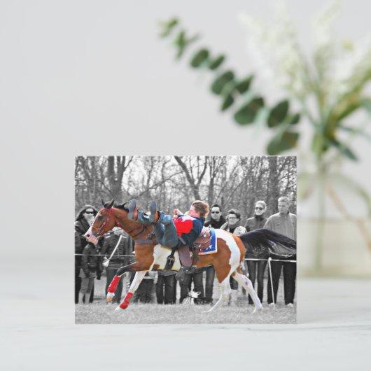 Stunt Riding Postkarte (Stehend Vorderseite)