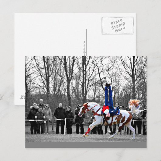 Stunt Riding Postkarte (Vorne/Hinten)