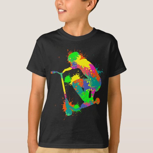 Stunt Scooter Rider Boys Youth T-Shirt (Vorderseite)