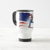 Stunt Scooter Rider und US-Flagge Reisebecher (Vorderseite Links)
