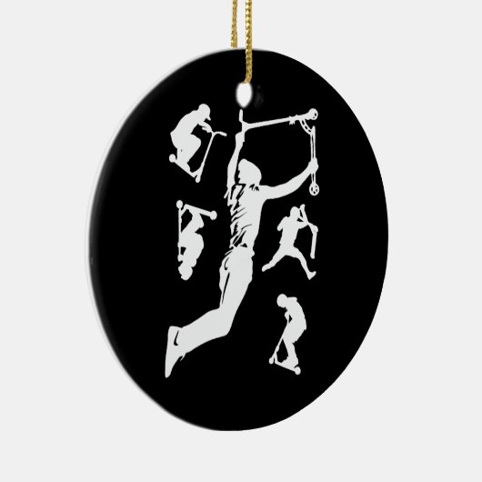 Stunt Scooter Scootering Tricks Keramik Ornament (Rechts)