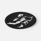 Stunt Scooter Scootering Tricks Pappteller (Schrägansicht)