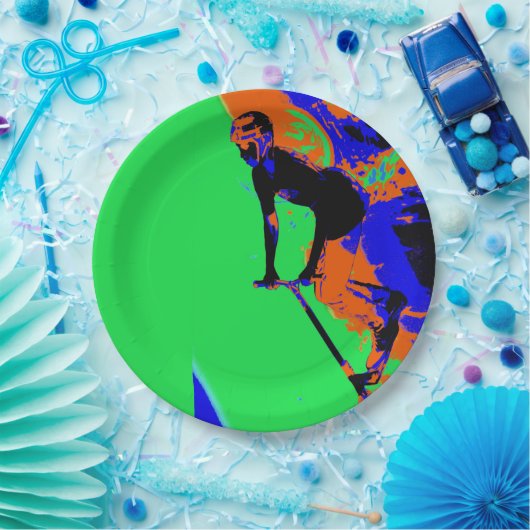 Stunt Scooter Speedster - Scooter Boy Pappteller (Party)